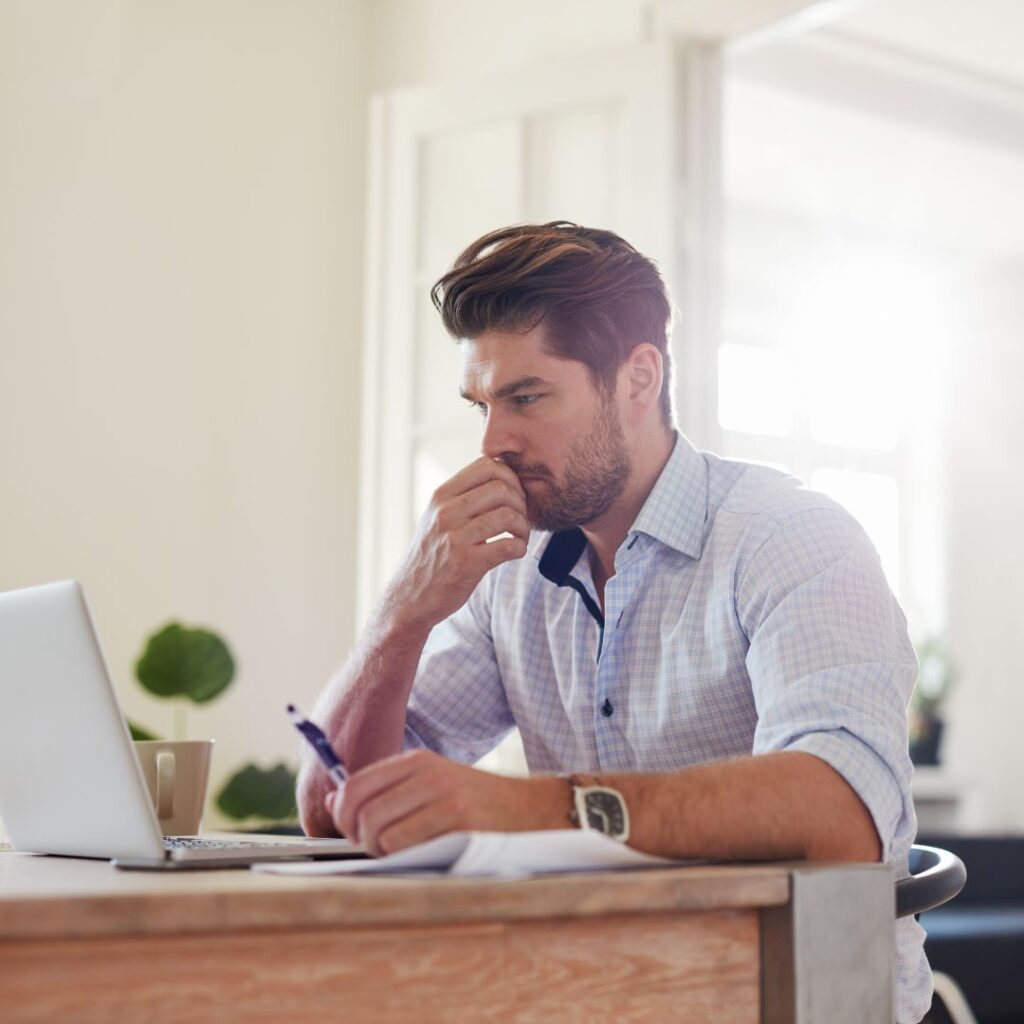 man at computer